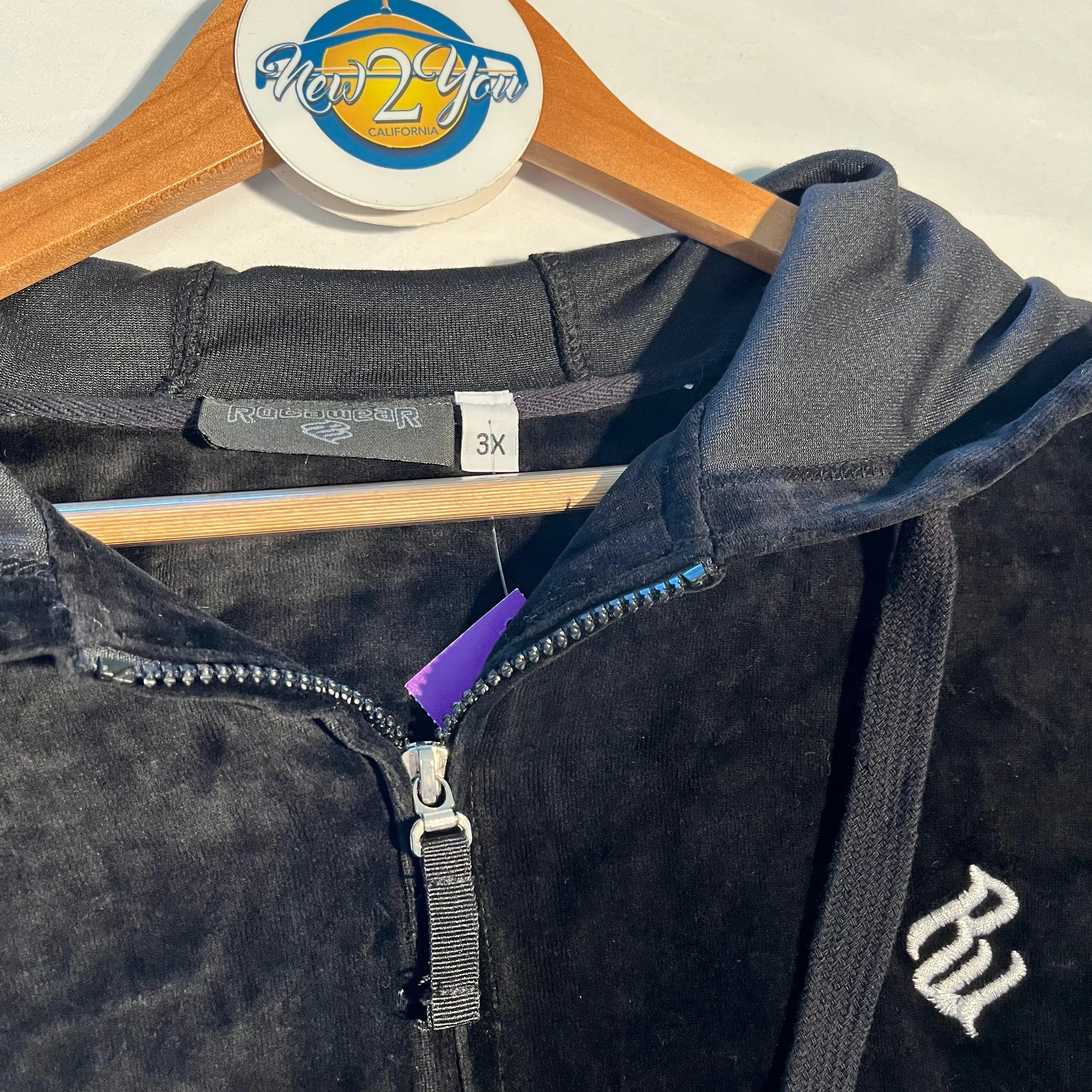 Rocawear Black Velour Sweat Jacket