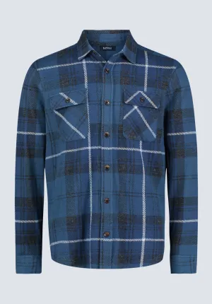 Samme Men's Plaid Blanket Shirt, Whale - BM24461