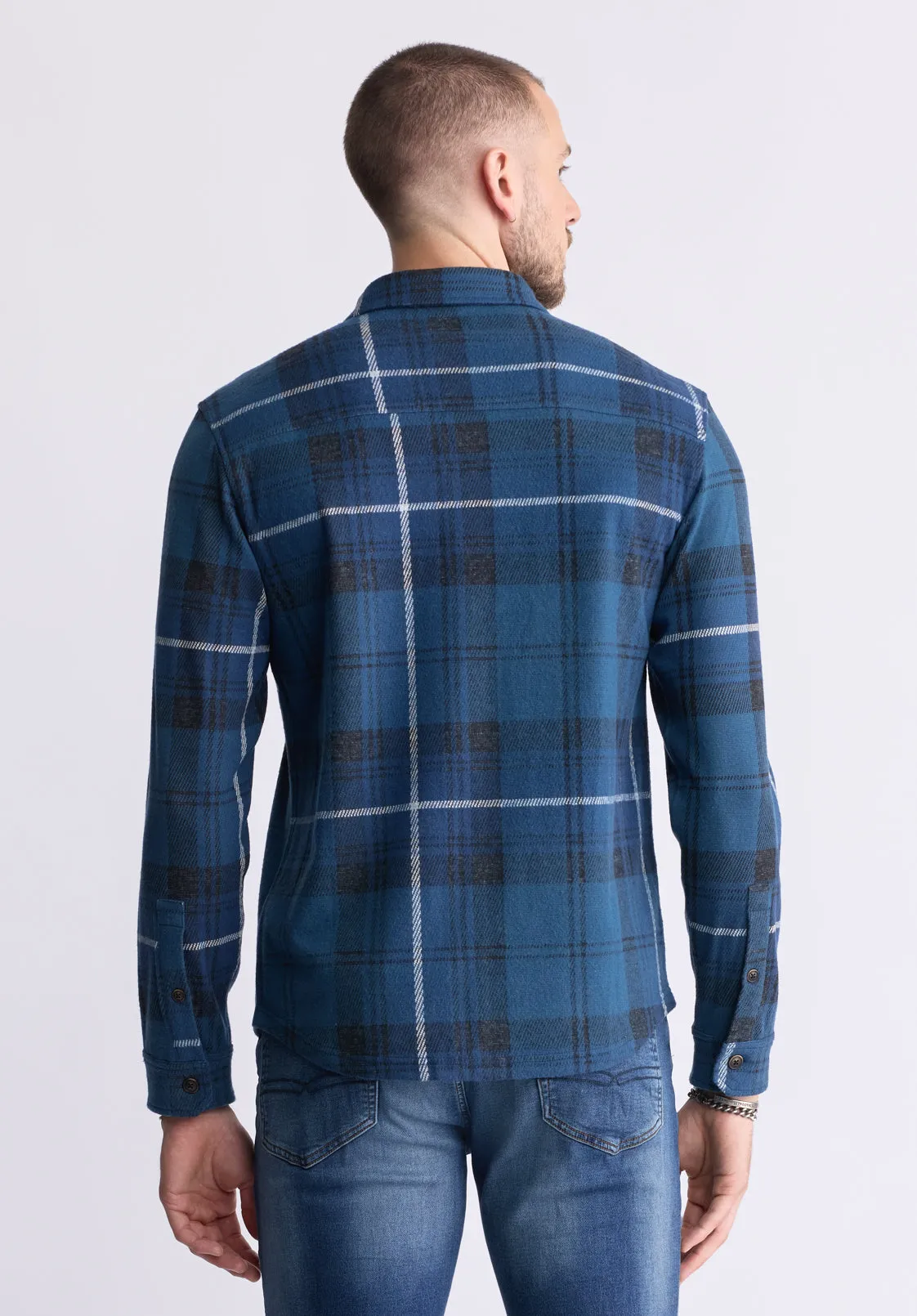 Samme Men's Plaid Blanket Shirt, Whale - BM24461