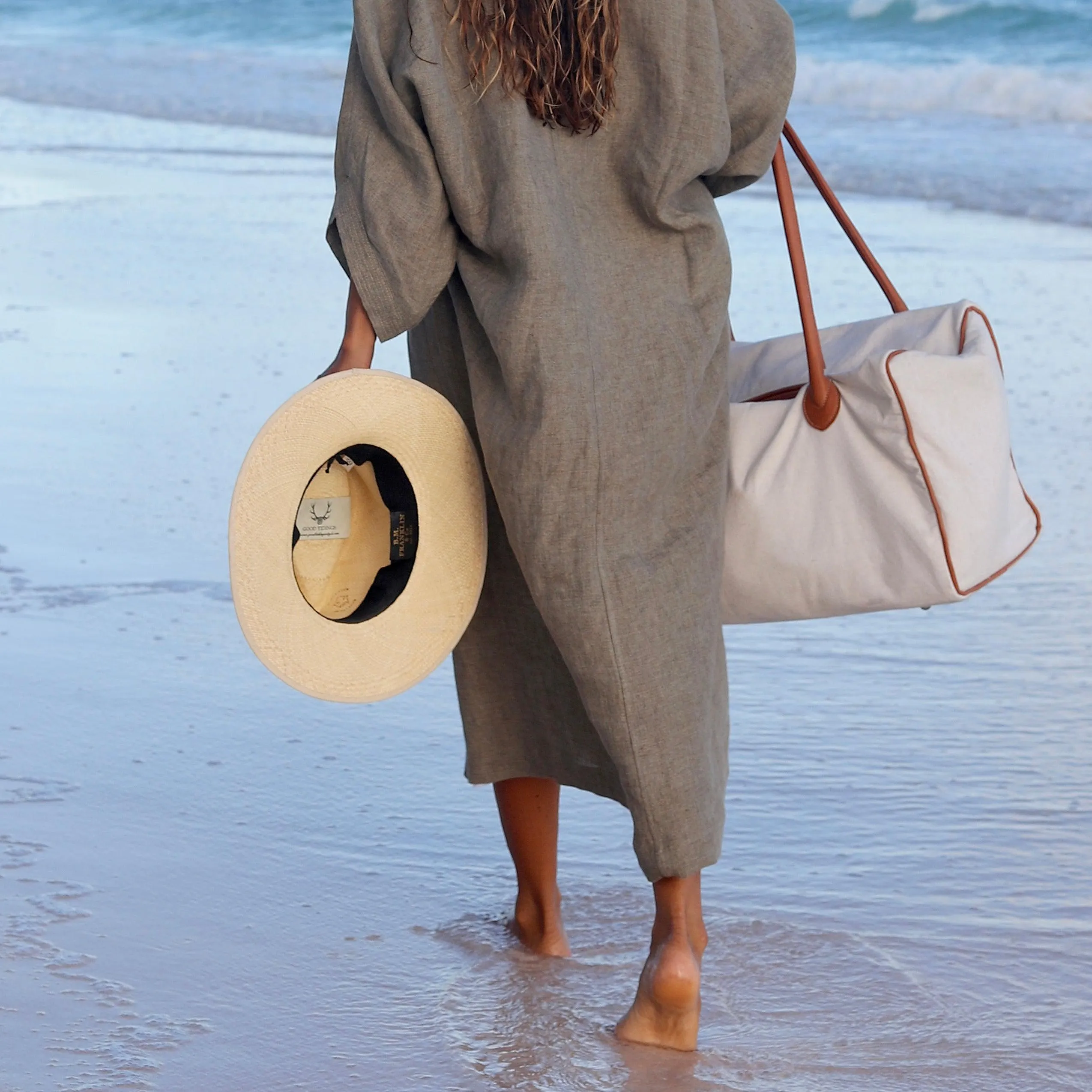 Sanctuary Handmade Linen Kimono - Olive