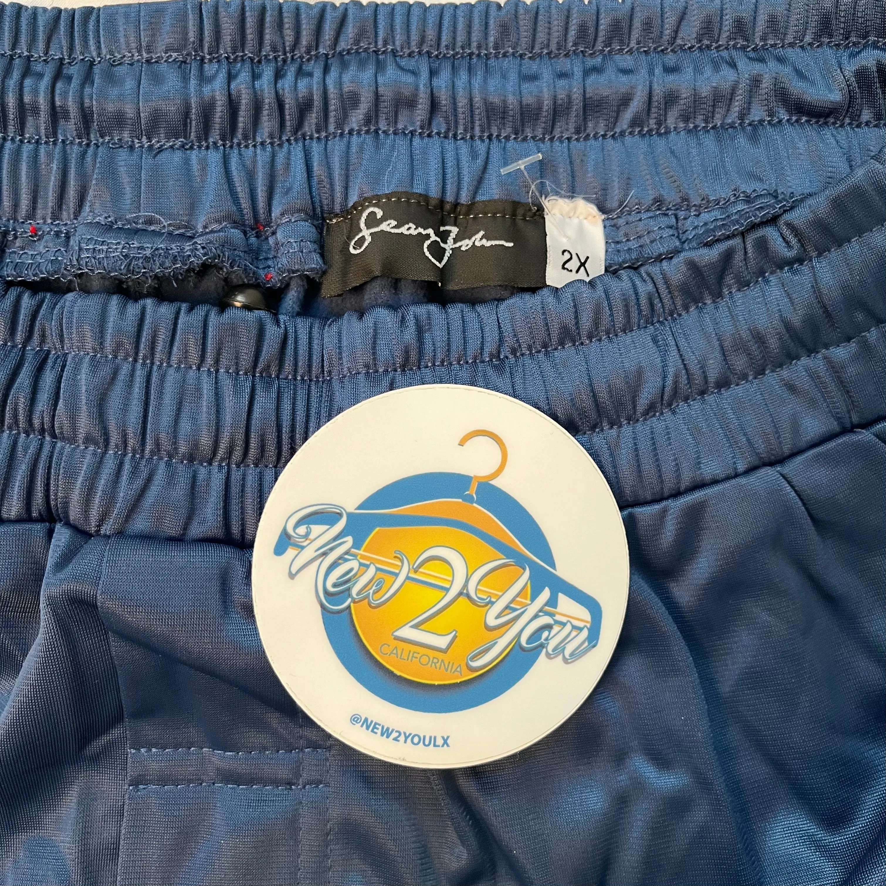 Sean John Blue Double Stripe Track Pants