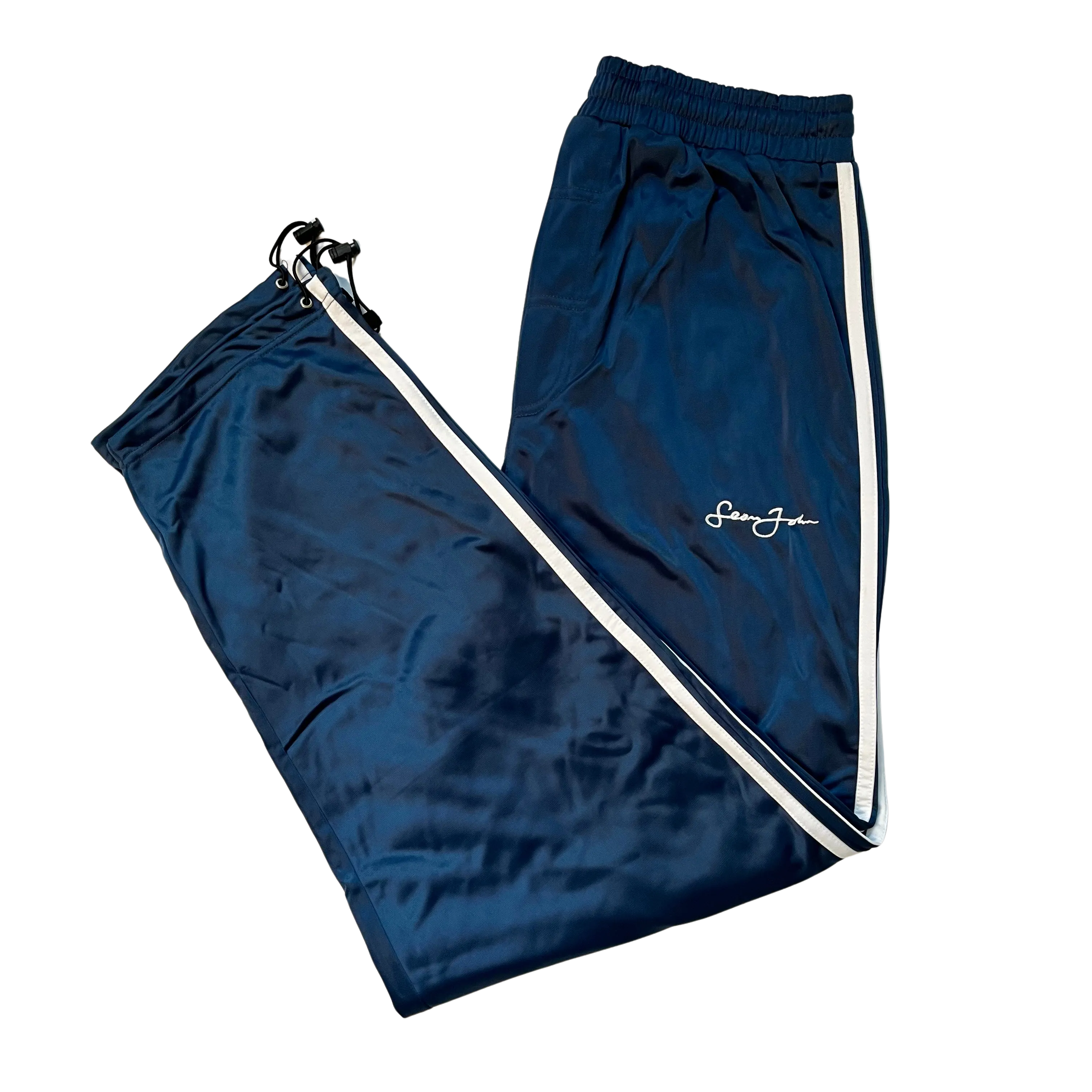 Sean John Blue Double Stripe Track Pants