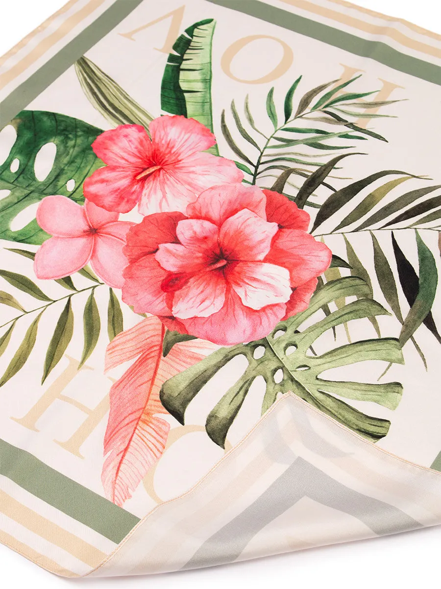 Shoeblackplant Print Silk Scarf