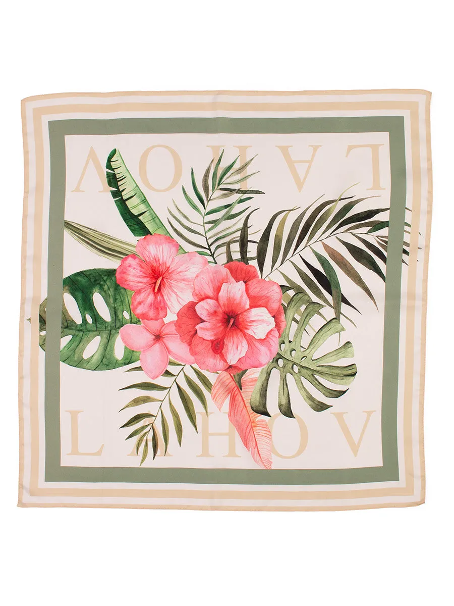 Shoeblackplant Print Silk Scarf