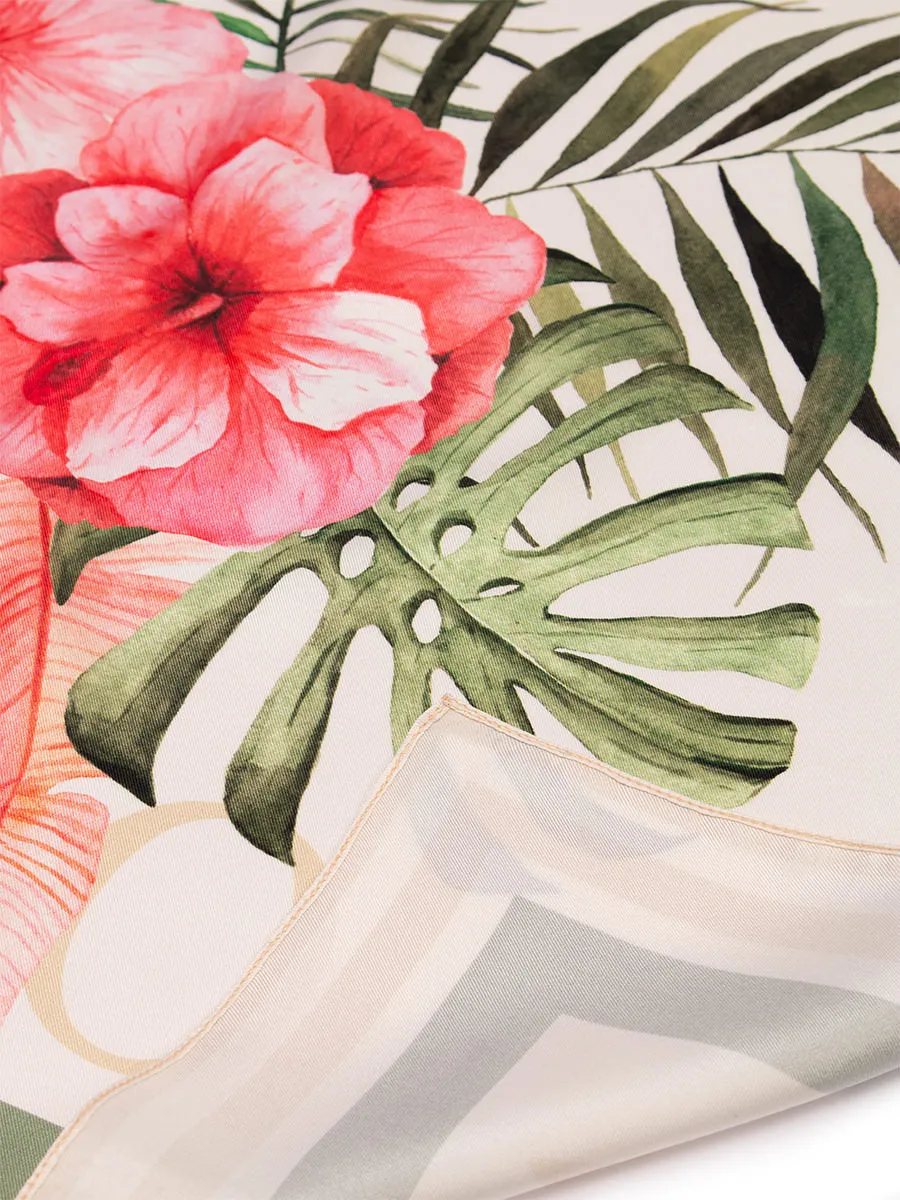 Shoeblackplant Print Silk Scarf