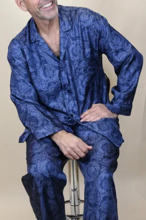 Silk Tone on Tone Paisley Pajama Set