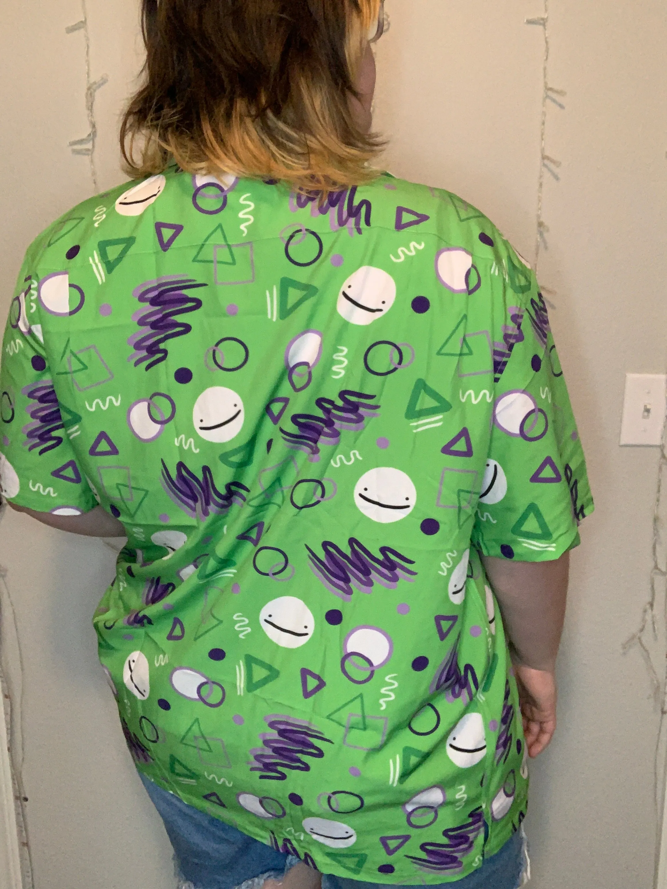 Smiley Inspired Arcade Carpet Button-Up