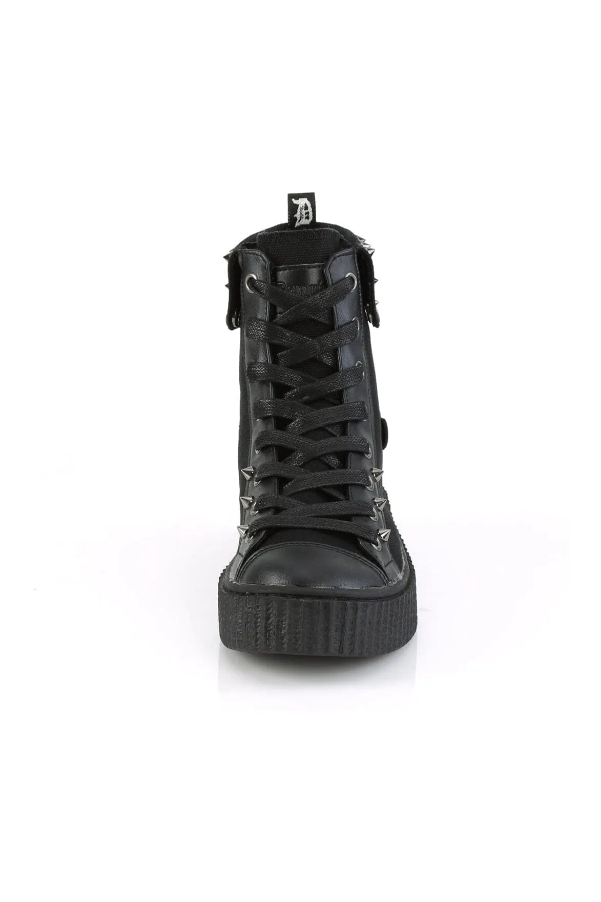 SNEEKER-266 Black Canvas Creeper
