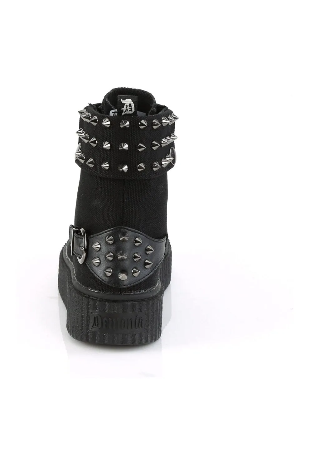 SNEEKER-266 Black Canvas Creeper