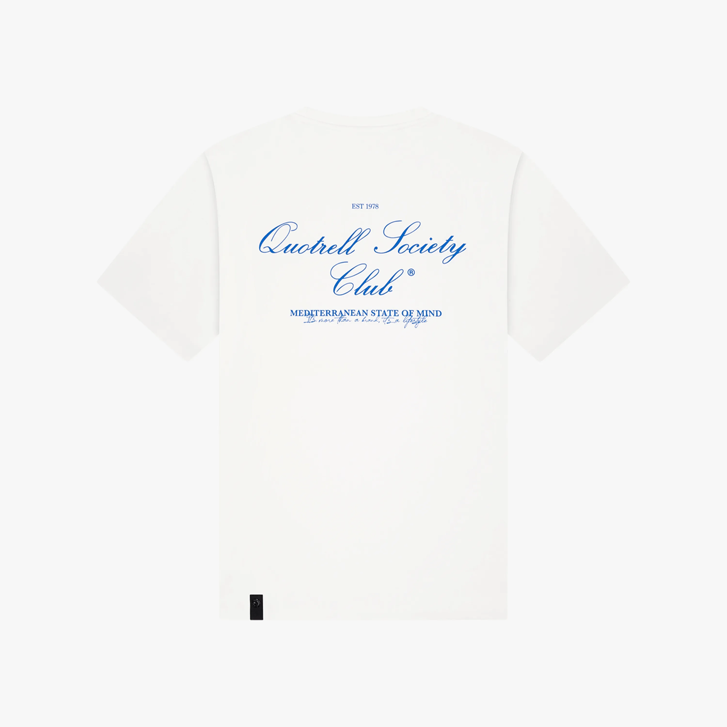SOCIETY CLUB TEE | WHITE/COBALT