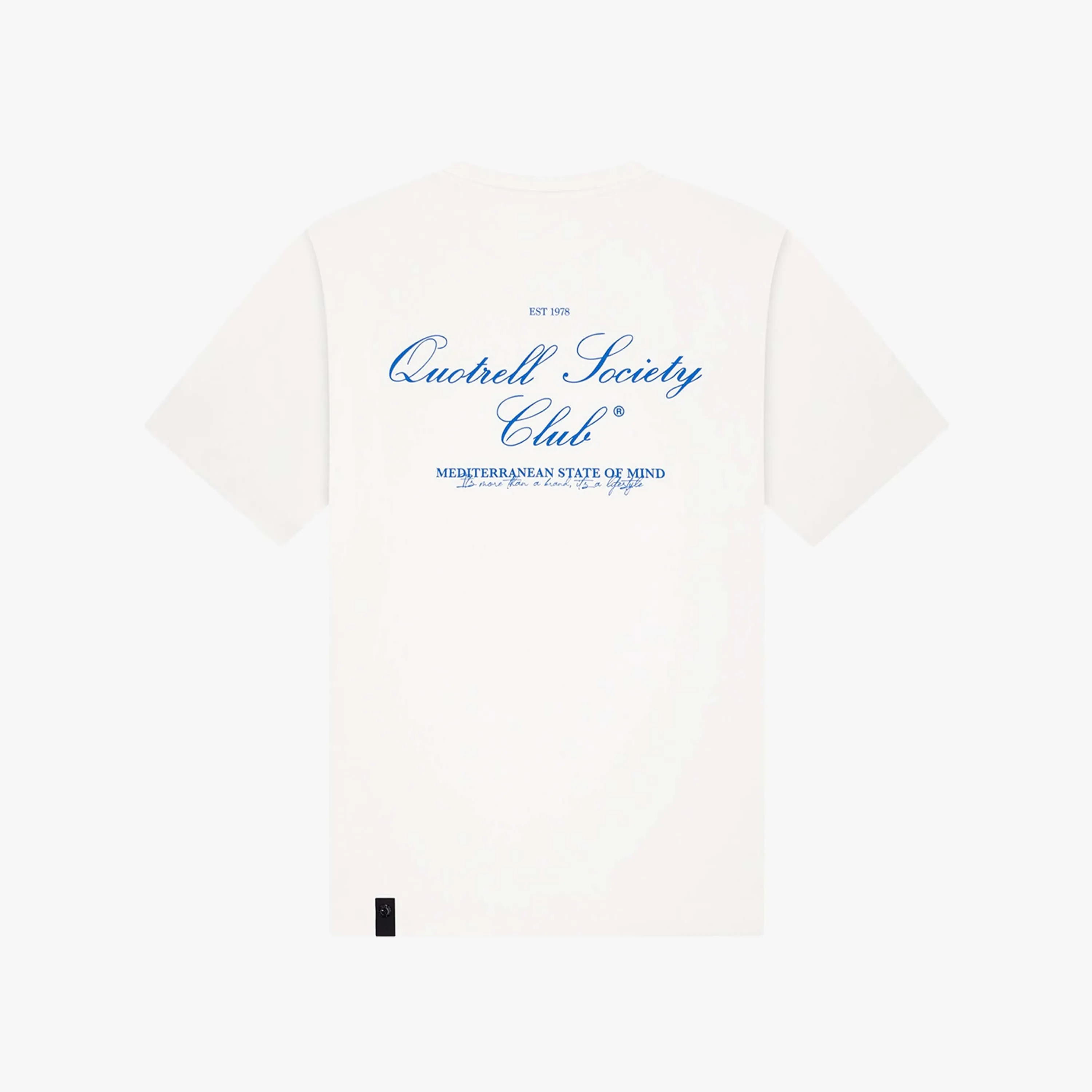 SOCIETY CLUB TEE | WHITE/COBALT