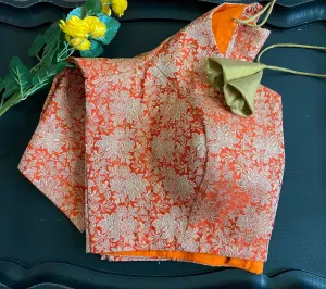 Sravya Pure Benaras Silk Brocade Blouse(Shipping included)