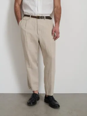 Standard Pleated Pant in Flax Linen