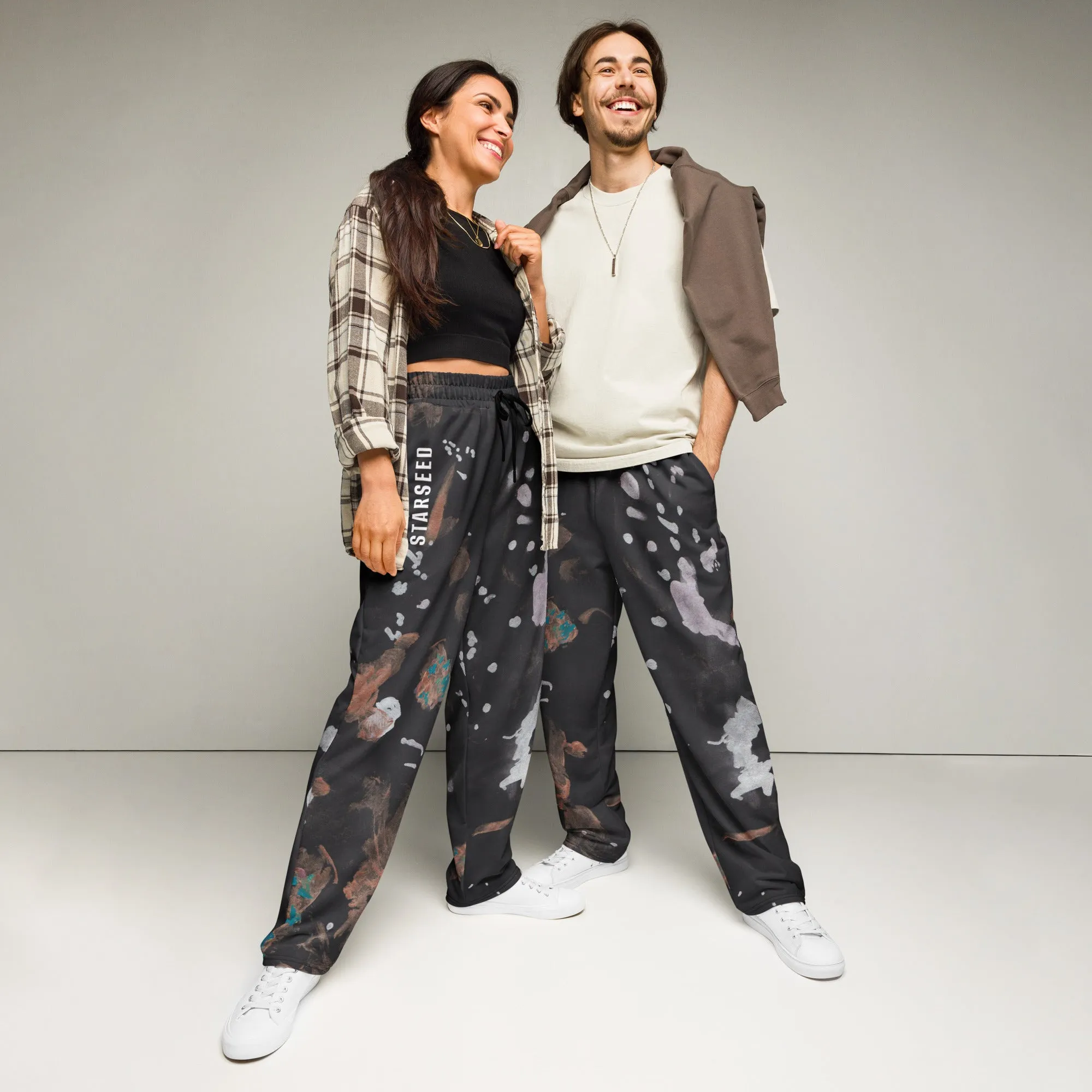STARSEED Men's Wide-Leg Joggers