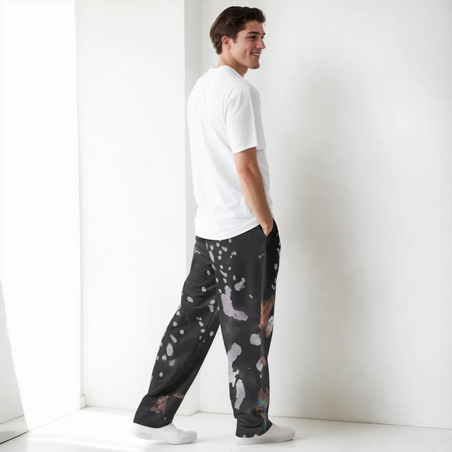 STARSEED Men's Wide-Leg Joggers