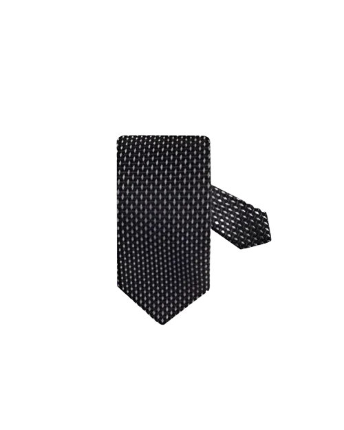 STENSTROMS | Patterned Silk Tie | Black