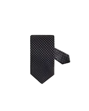 STENSTROMS | Patterned Silk Tie | Black