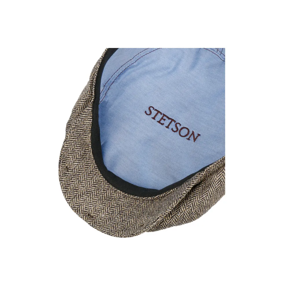 Stetson - Milner Silk - Sixpence/Flat Cap - Beige/Black