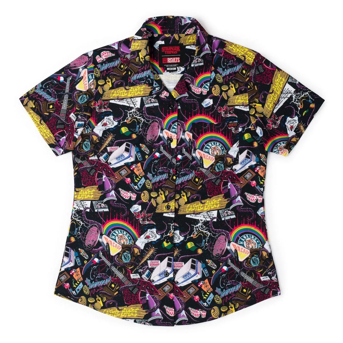 Stranger Things "Dimensions Collide" – Women's KUNUFLEX Short Sleeve Shirt
