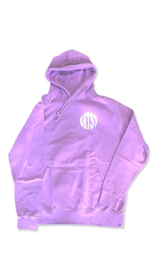 Streetwear Clothing Line: Artsy Apparel -  Powder Purple Logo Hoodie