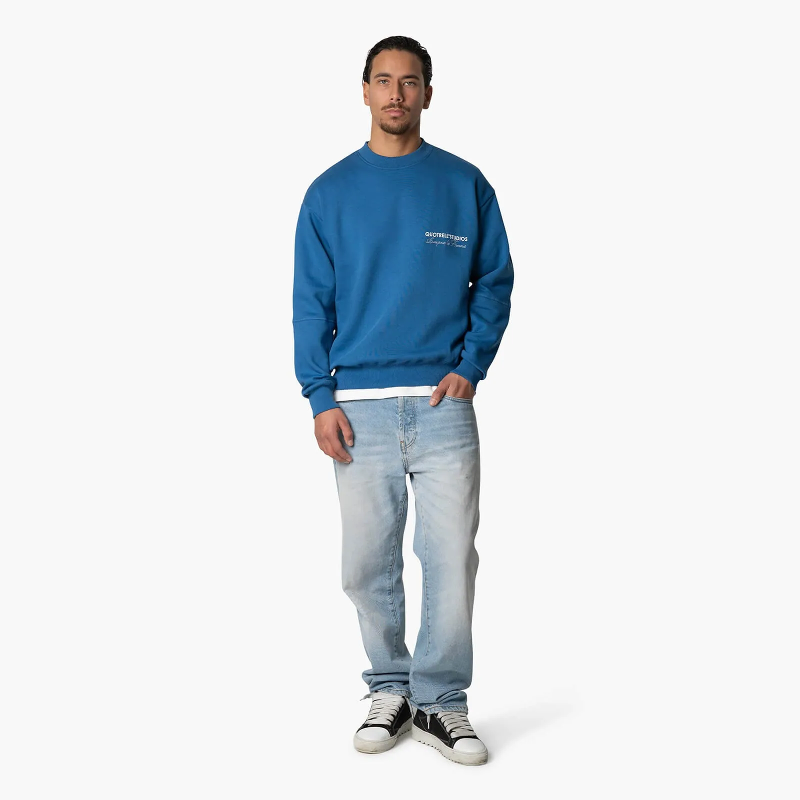 STUDIOS CREWNECK | COBALT/WHITE