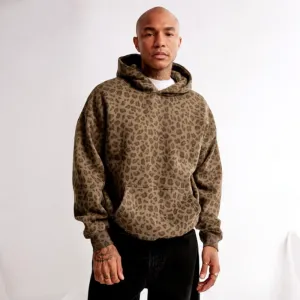 Stylish Leopard Print Hoodie for Men: Casual Streetwear