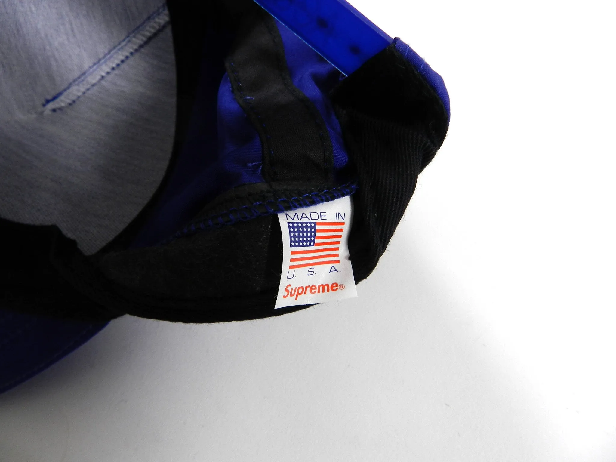 Supreme Blue and White Arabic Snapback Cap Hat