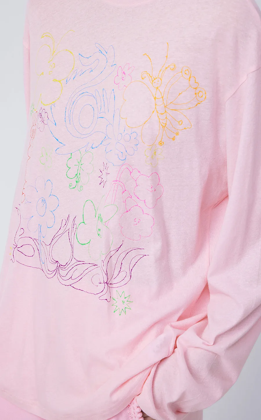 T-shirt / (ESG) JNBY Long-sleeve T-shirt in Floral Pattern
