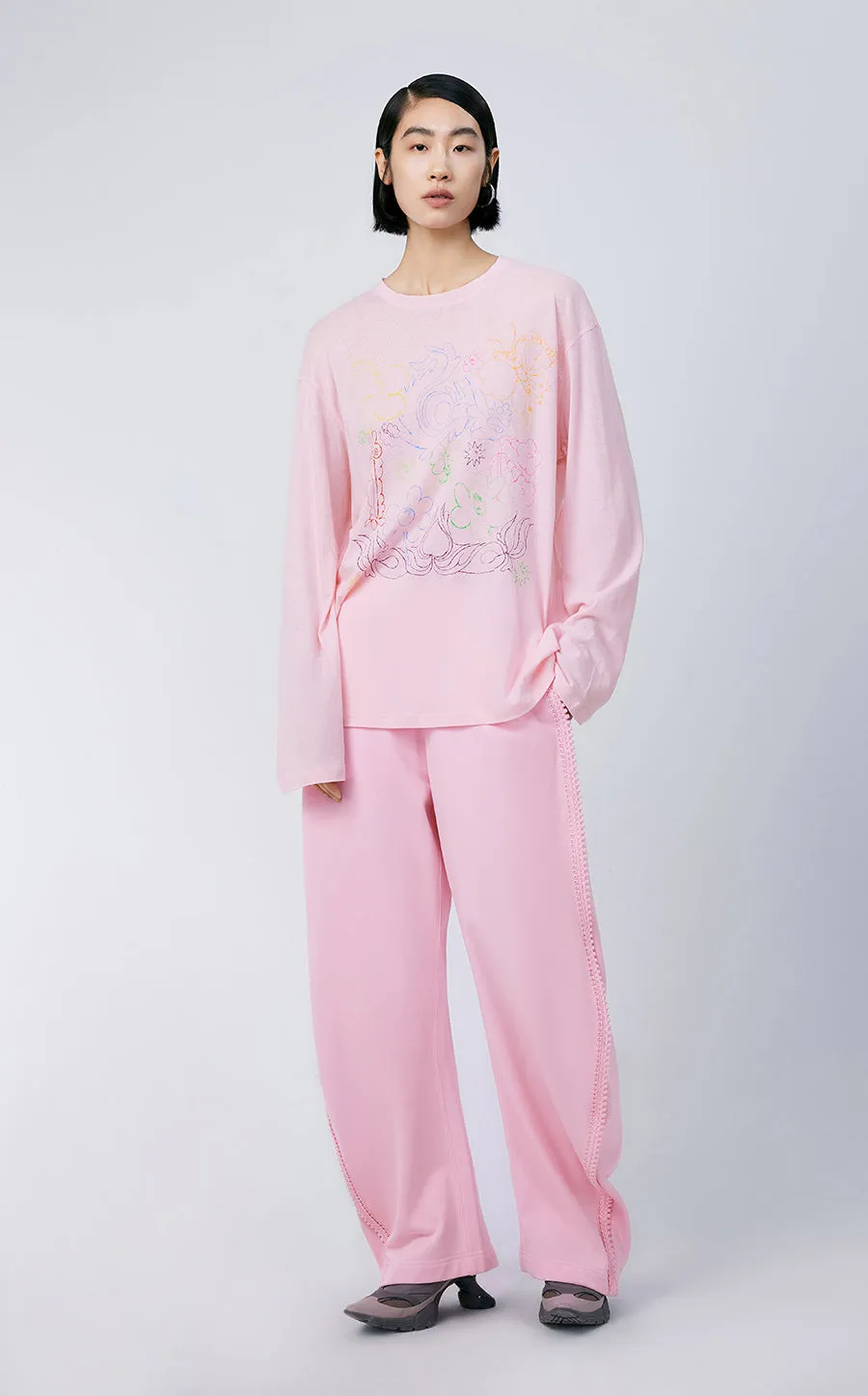 T-shirt / (ESG) JNBY Long-sleeve T-shirt in Floral Pattern
