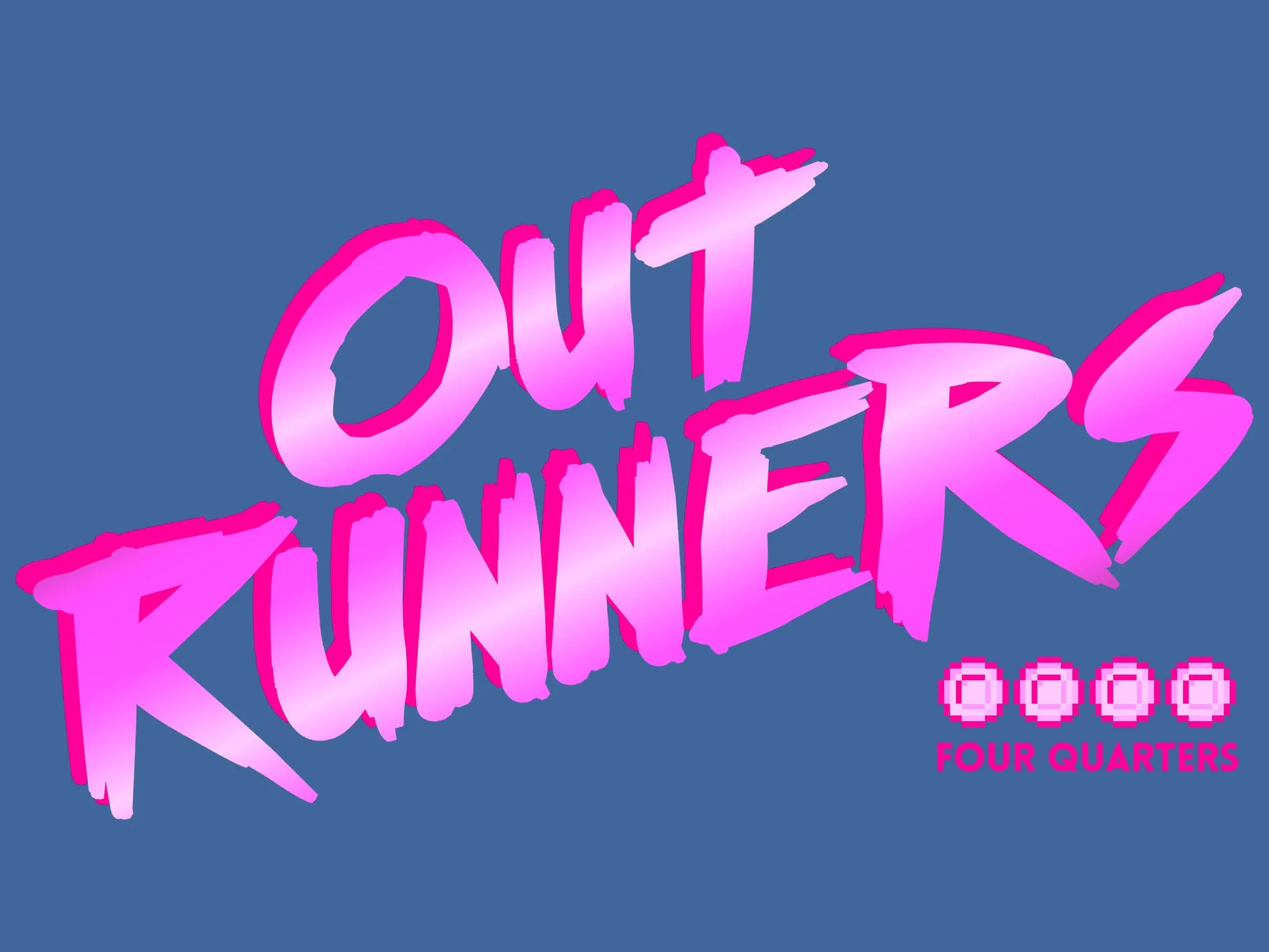 The Four Quarters Logo Outrunners Official Men's T-shirt (Royal Blue)