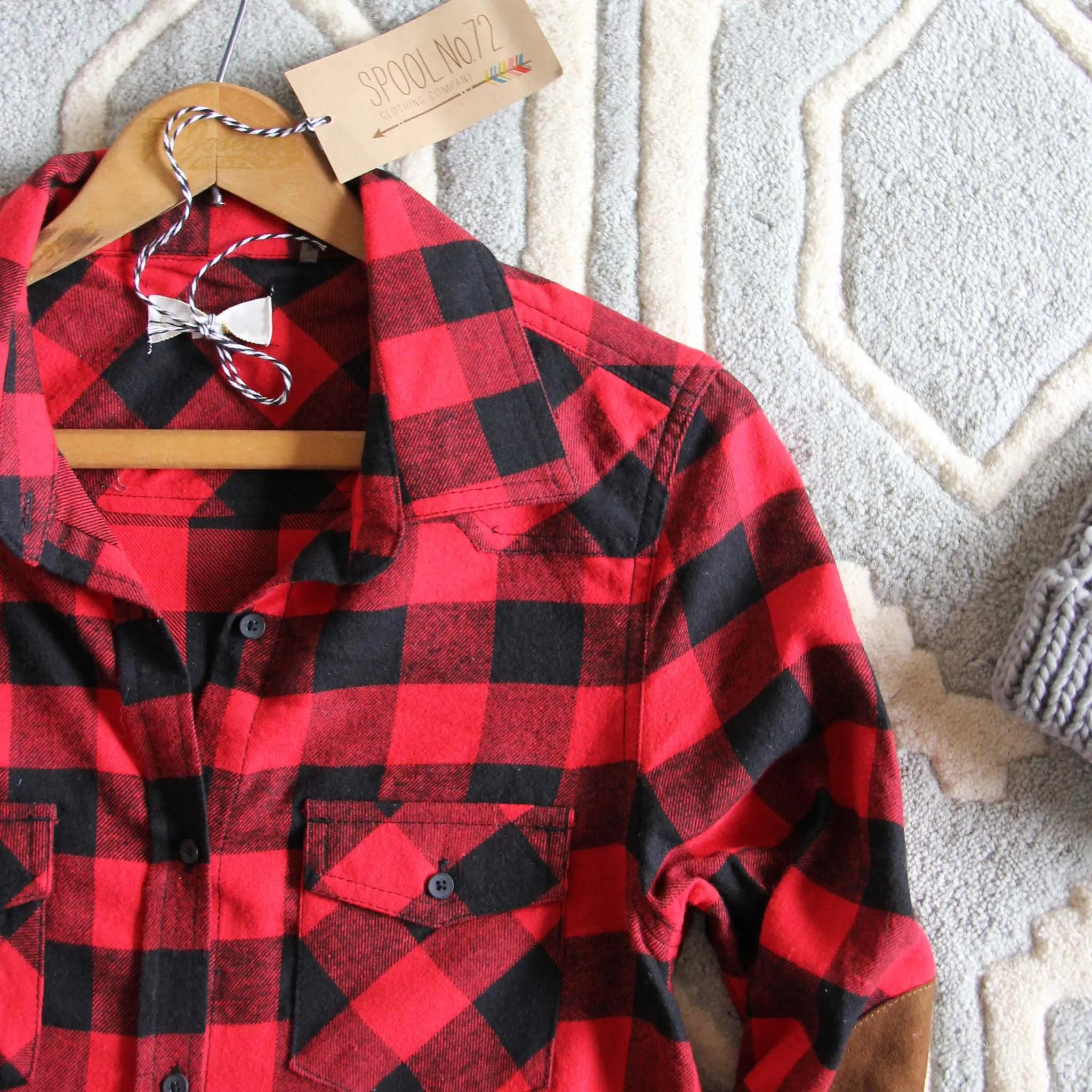 The Patches & Plaid Flannel in Red