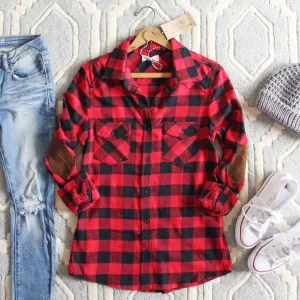 The Patches & Plaid Flannel in Red