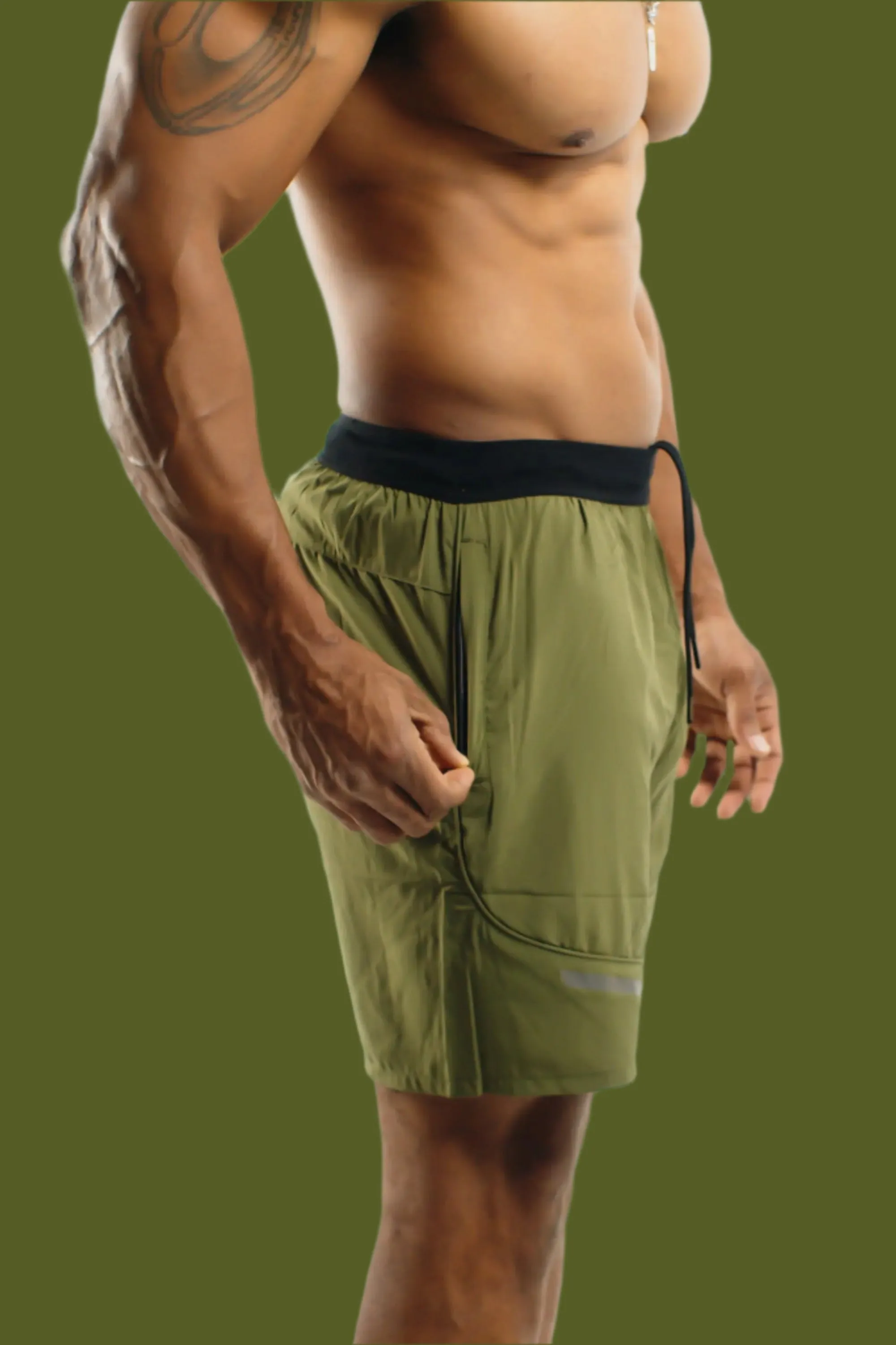 Total War Battle Shorts - Dark Olive