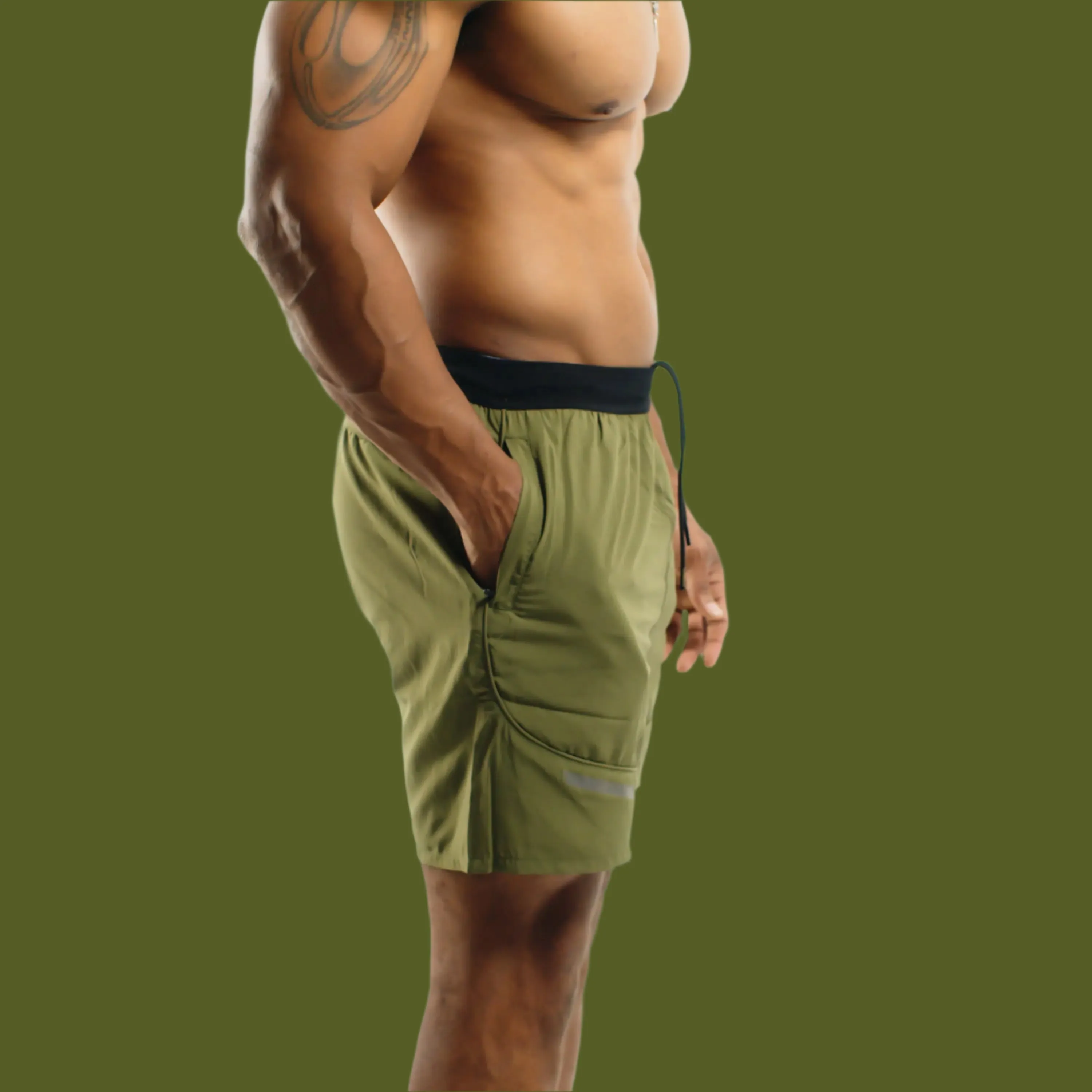 Total War Battle Shorts - Dark Olive
