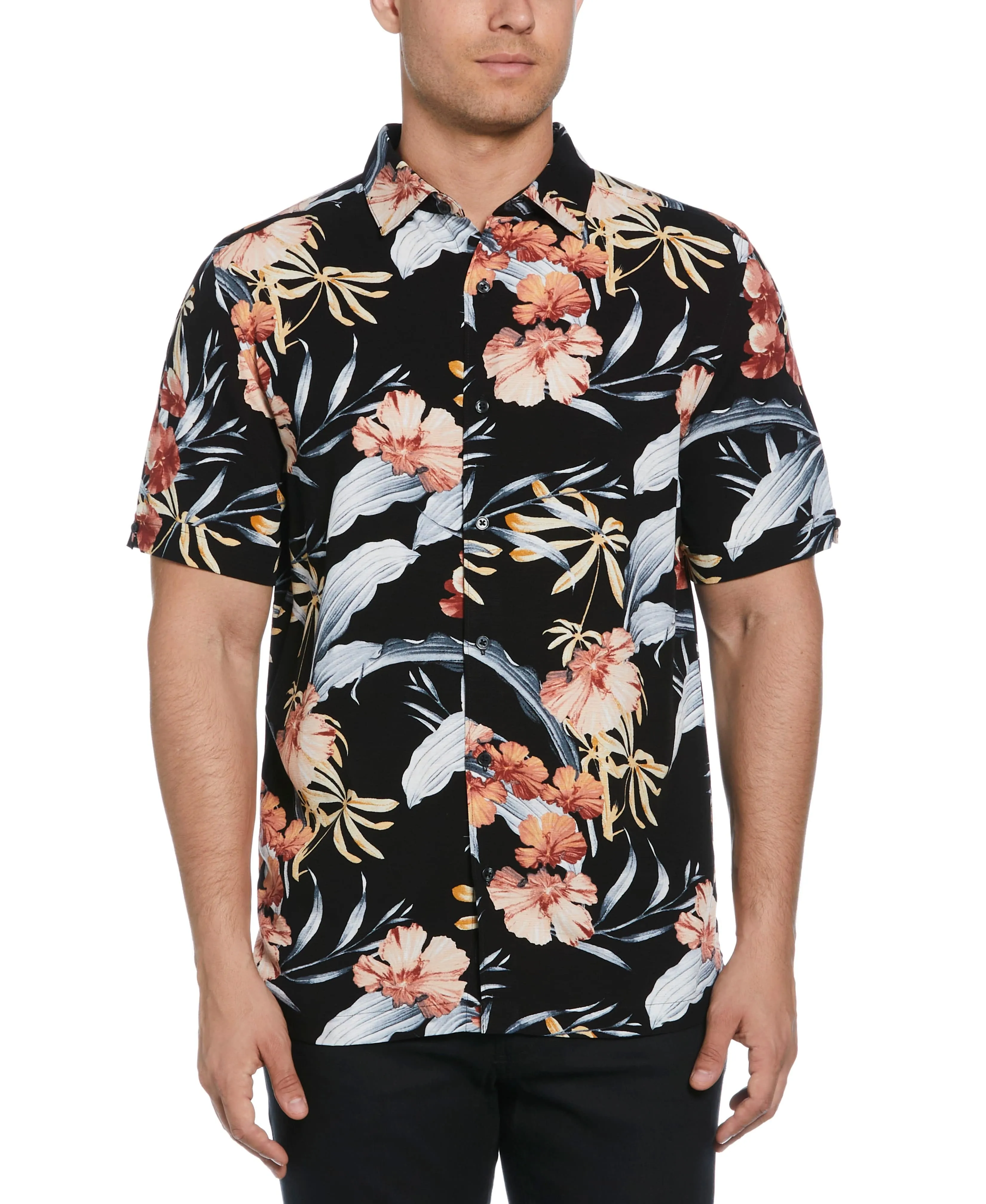 Tropical Floral Print Shirt