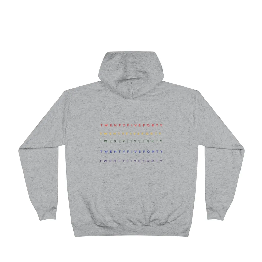 TwentyFiveForty Rainbow Logo Hoodie - Unisex EcoSmart®