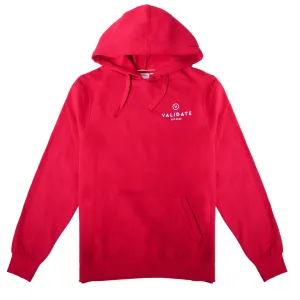Validate Stacked Logo Cranberry Hoody