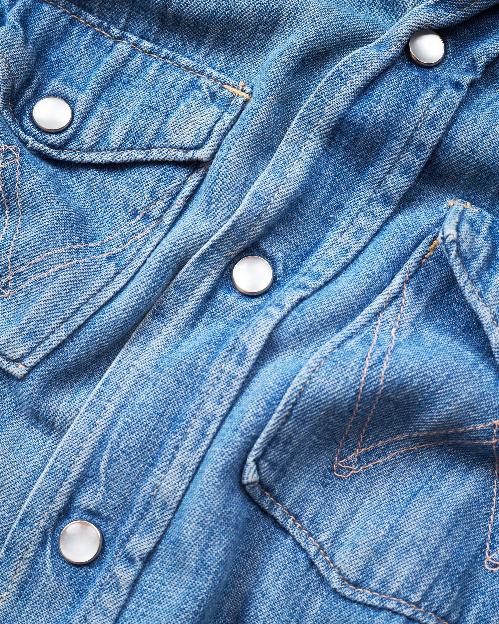 Vintage 70's Wrangler Sanforized Denim Shirt Womens XS