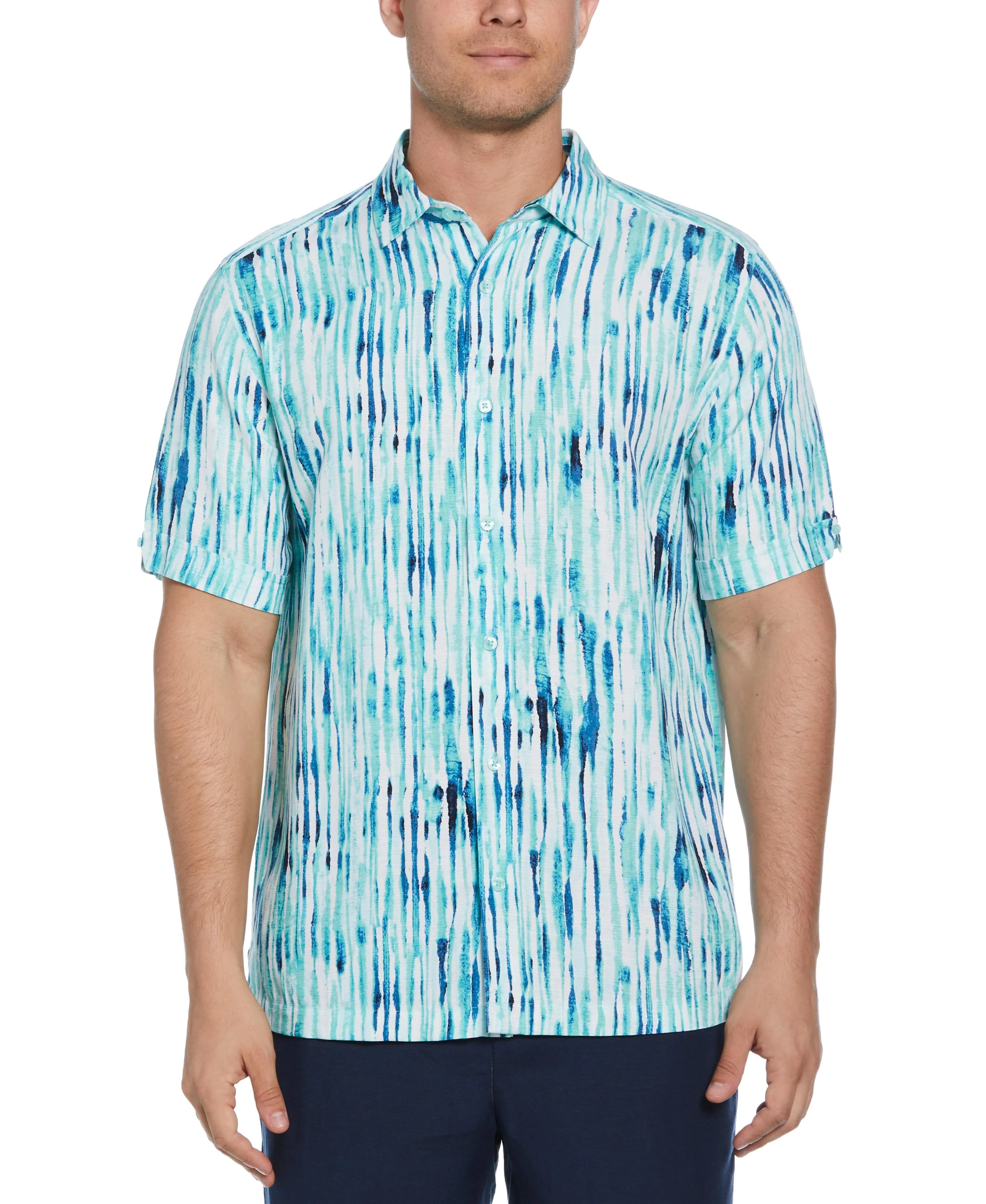 Watercolor Stripe Print Shirt