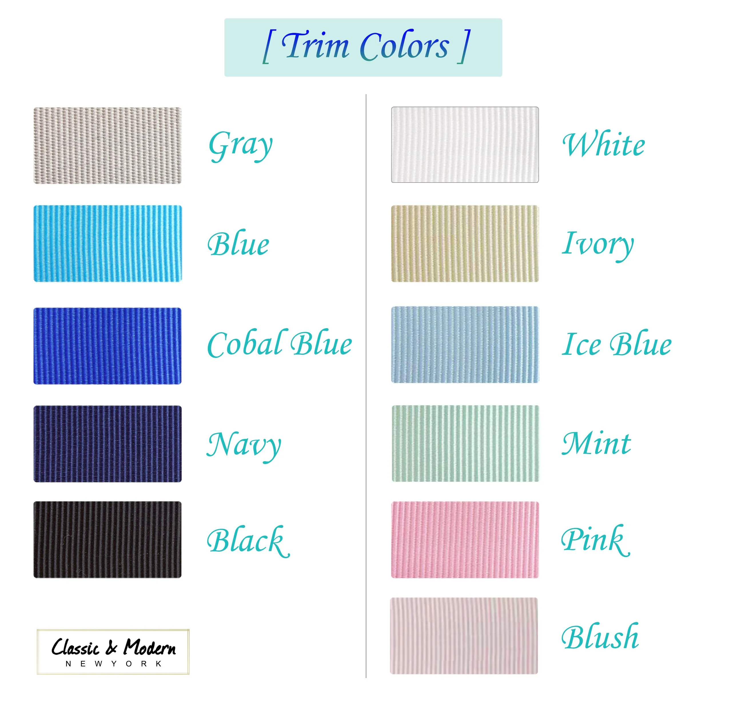 White Linen with Black Border Flat Roman Shade