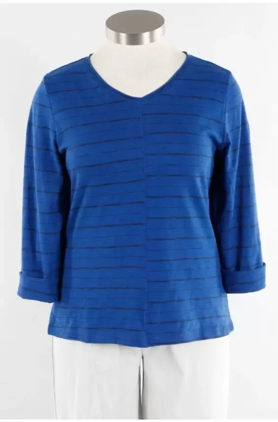Women's Habitat | Bright Blue V-Neck Shirt | Cobalt