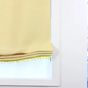 Yellow Linen Relaxed Shade with Yellow Pom Pom